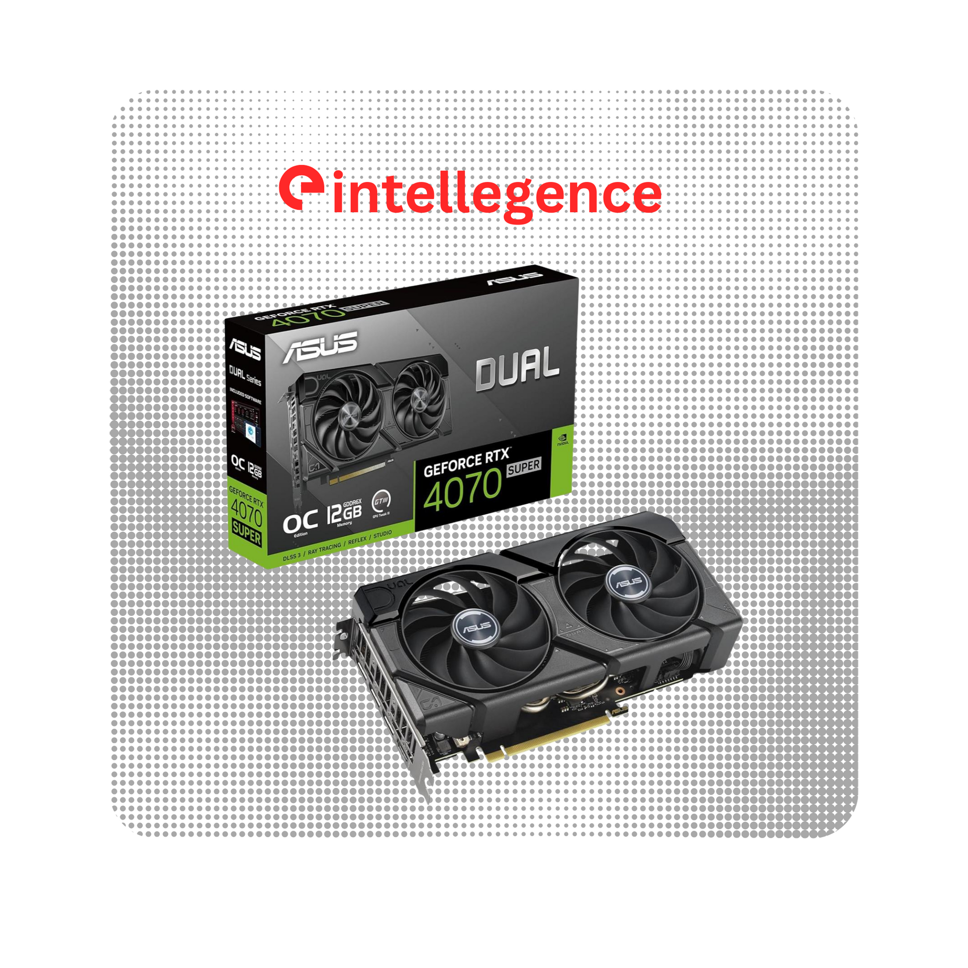 Asus Dual GeForce RTX 4070 Super EVO OC Edition 12GB GDDR6X Graphics Card